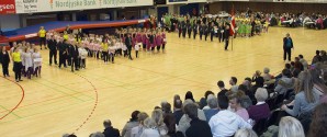 Gymnastikopvisning  i hallen på lørdag