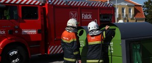 Brand i affaldscontainer