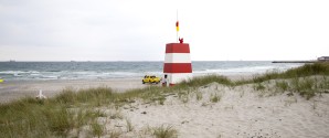 Livredderne på plads på Sønderstrand