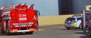 Brand i olietank på havnen