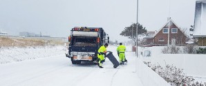 Sneen er faldet – hjælp din skraldemand