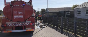 Overtændt træterrasse på Koralbanke