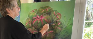 Lokal blomstermaler udstiller i Vilde Vaser