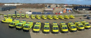 58 spritnye ambulancer ankommer til Nordjylland