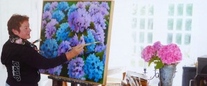 Lokal blomstermaler udstiller i Vilde Vaser