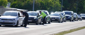 Politiet massivt til stede i Skagen i dag