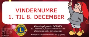 Lions Julelotteri: Samlede vindernumre 1-8 december