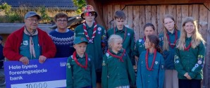 KFUM-spejderne markerede sommerafslutning med hygge, gudstjeneste og donation