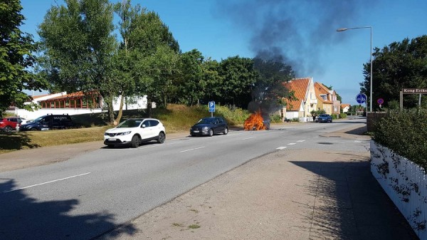 Bil udbrændt på Hans Baghsvej