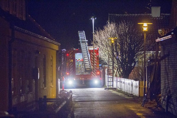 Natlig skorstensbrand på Østre Strandvej