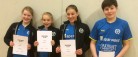 U13D- og U15D-holdet fra Skagen Badmintonklub næsten helt til tops.