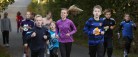 Skolebørn i front for LandsbyLØBET