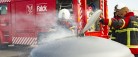 Brand på Grenens parkeringsplads