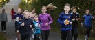 Skolebørn i front for LandsbyLØBET