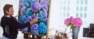 Lokal blomstermaler udstiller i Vilde Vaser