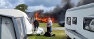 Campingvogn udbrændte totalt