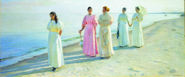Her er Skagens Kunstmuseers egen version af værket - uden båd. Vil man se den anden version, må man en tur forbi museet. Jamen er det ikke?