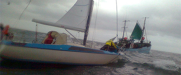 Mayday fra sejlskib i Kattegat – mand over bord