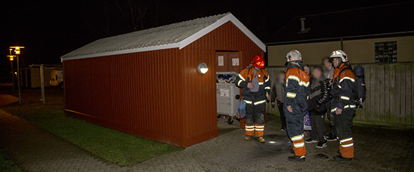Børn forhindrede skurbrand